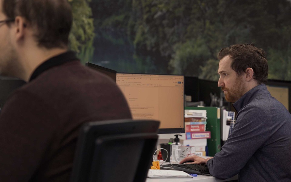 Lutra tngineering team working at their desks